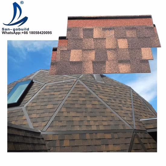 Factory Price Wind Protection Colorful Fiberglass Double Shadow Color Laminated Asphalt Roofing Shingle